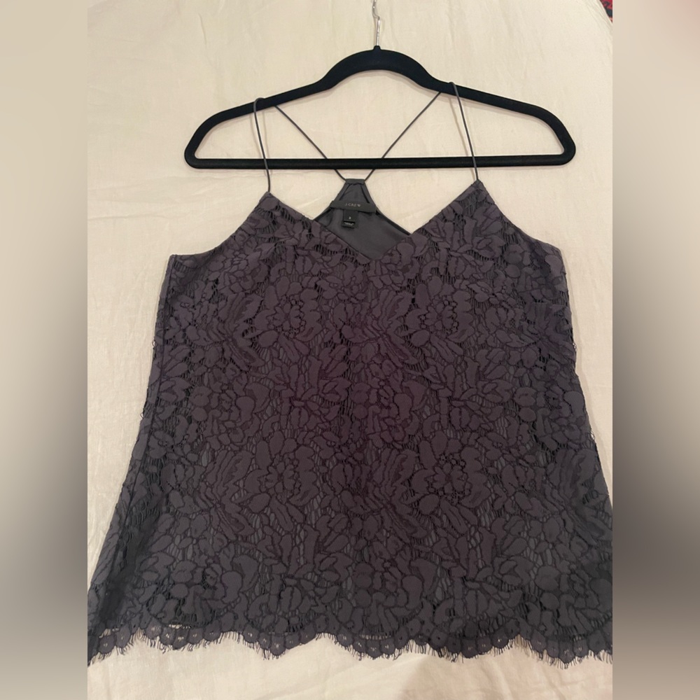 Jcrew camisol black lace racer back. Size 2